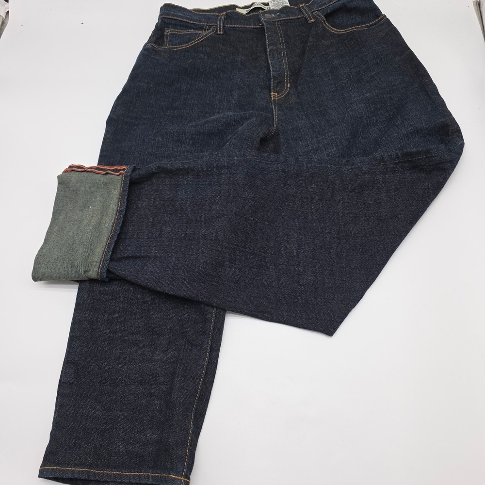Casual Gap Reverse Fit Jeans W 16 Tall Dark Wash Stretch High Rise Straight Leg